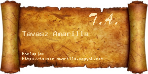 Tavasz Amarilla névjegykártya